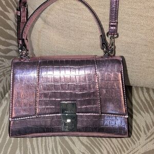 Aldo Rotoua Mini Bag Croc-Embossed  Metallic Pink